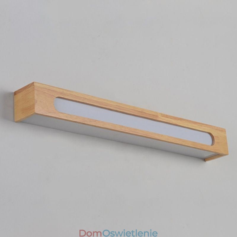Nowoczesna lampa ścienna z drewna, oświetlenie alejki wejściowej, nordycka lampa ścienna przy łóżku