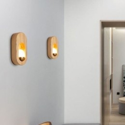 Japońska dekoracja ścienna Drewniana lampa ścienna do przejścia
