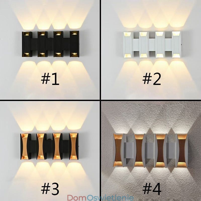 Wodoodporna lampa ścienna nowoczesna aluminiowa montowana na powierzchni, lampa ogrodowa na werandzie