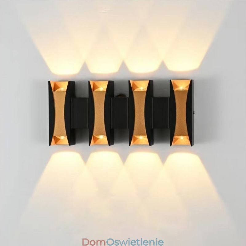 Wodoodporna lampa ścienna nowoczesna aluminiowa montowana na powierzchni, lampa ogrodowa na werandzie