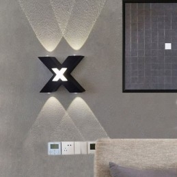 Art Deco Kinkiet Oświetlenie Wewnętrzne Góra Dół Aluminiowy Kinkiet Ścienny