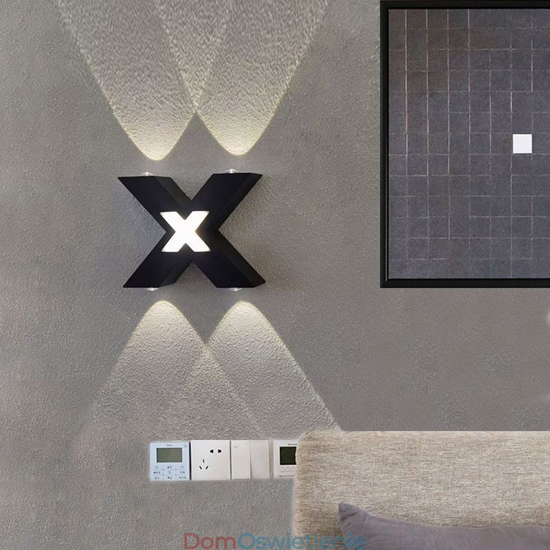 Art Deco Kinkiet Oświetlenie Wewnętrzne Góra Dół Aluminiowy Kinkiet Ścienny