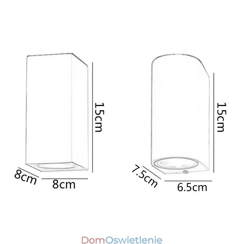 Nowoczesna prosta aluminiowa lampa ścienna do wnętrz