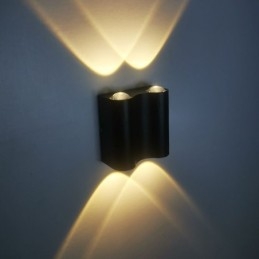 Kinkiet aluminiowy balkonowy montowany na powierzchni oświetlenie ganku