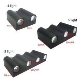 Kinkiet aluminiowy balkonowy montowany na powierzchni oświetlenie ganku