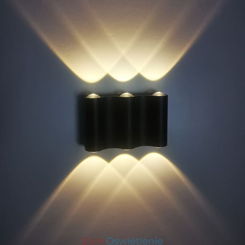 Kinkiet aluminiowy balkonowy montowany na powierzchni oświetlenie ganku