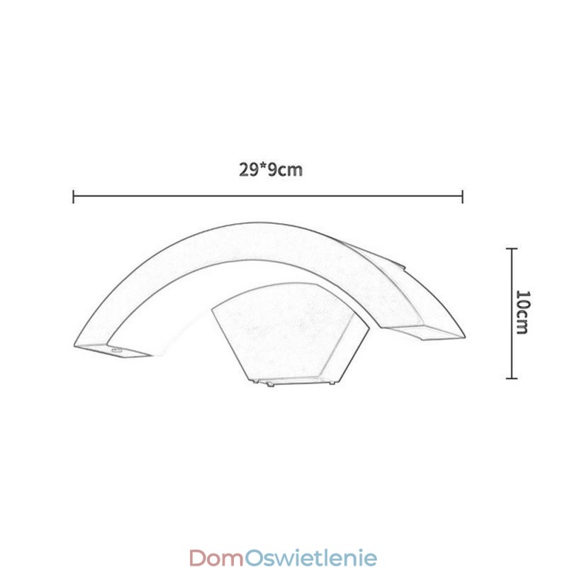 Minimalistyczna aluminiowa lampa ogrodowa wodoodporna półksiężycowa lampa ścienna