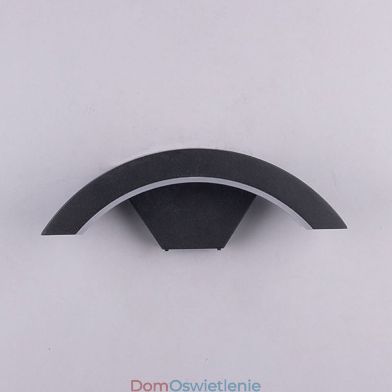 Minimalistyczna aluminiowa lampa ogrodowa wodoodporna półksiężycowa lampa ścienna