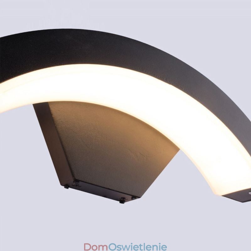 Minimalistyczna aluminiowa lampa ogrodowa wodoodporna półksiężycowa lampa ścienna