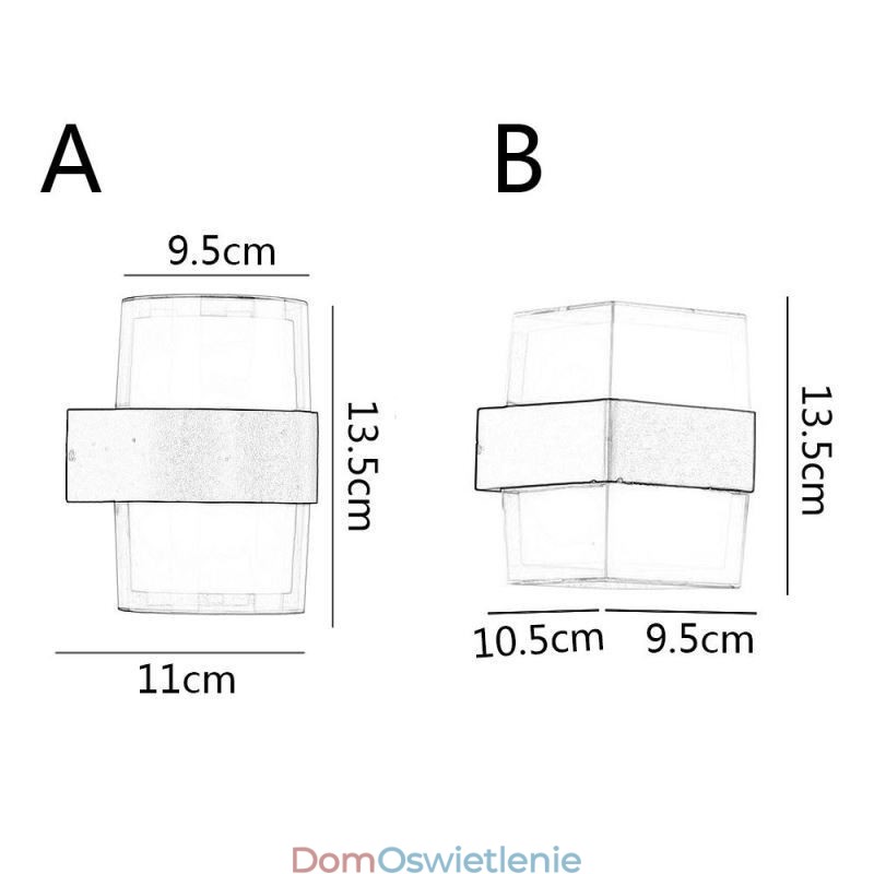 Akrylowa minimalistyczna lampa ścienna wodoodporna lampa ścienna Patio