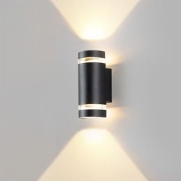 Wodoodporna lampa ścienna z podwójną głowicą aluminiową góra-dół