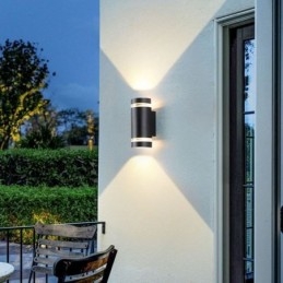 Wodoodporna lampa ścienna z podwójną głowicą aluminiową góra-dół