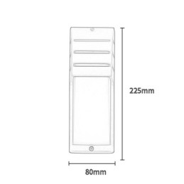 Wodoodporna lampa zewnętrzna na werandę, czarna, aluminiowa lampa ścienna, oświetlenie ogrodowe