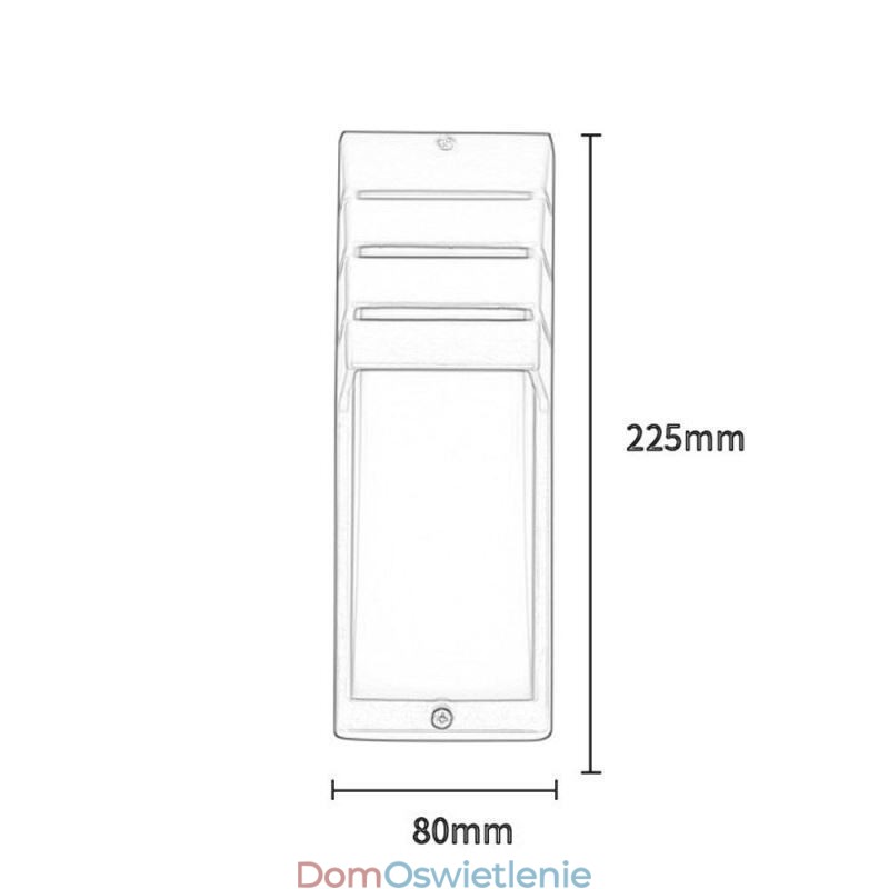 Wodoodporna lampa zewnętrzna na werandę, czarna, aluminiowa lampa ścienna, oświetlenie ogrodowe