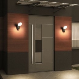 Nowoczesna minimalistyczna lampa aluminiowa ogrodowa wodoodporna półksiężycowa lampa ścienna