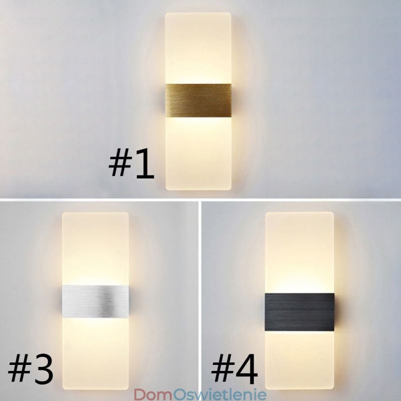 Minimalistyczne nowoczesne lampy ścienne, lampki nocne, alejki, schody, kuchnie, mieszkania