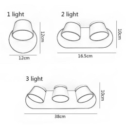 Nowoczesna lampa ścienna Obrotowa lampa ścienna Aluminiowa