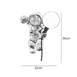 Nowoczesny kinkiet ścienny Kreatywny astronauta Żywica ścienna Lampa ścienna dla dzieci