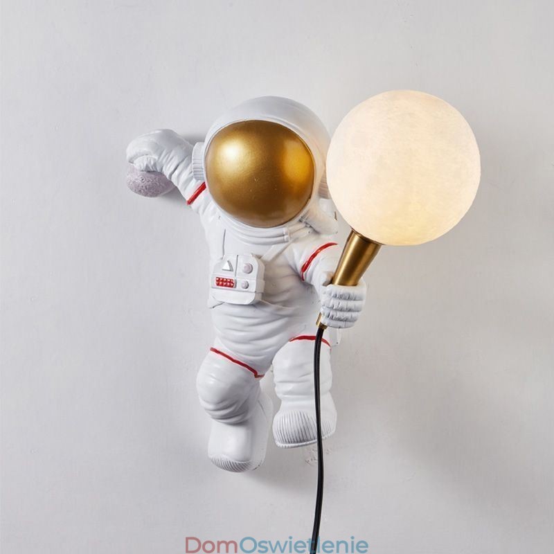 Nowoczesny kinkiet ścienny Kreatywny astronauta Żywica ścienna Lampa ścienna dla dzieci