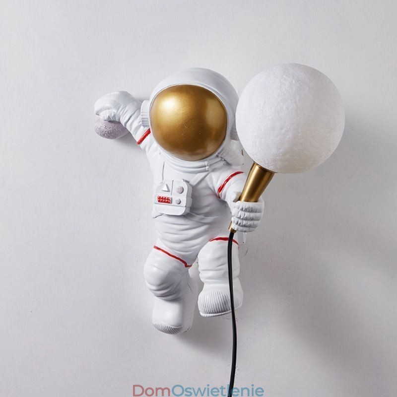Nowoczesny kinkiet ścienny Kreatywny astronauta Żywica ścienna Lampa ścienna dla dzieci