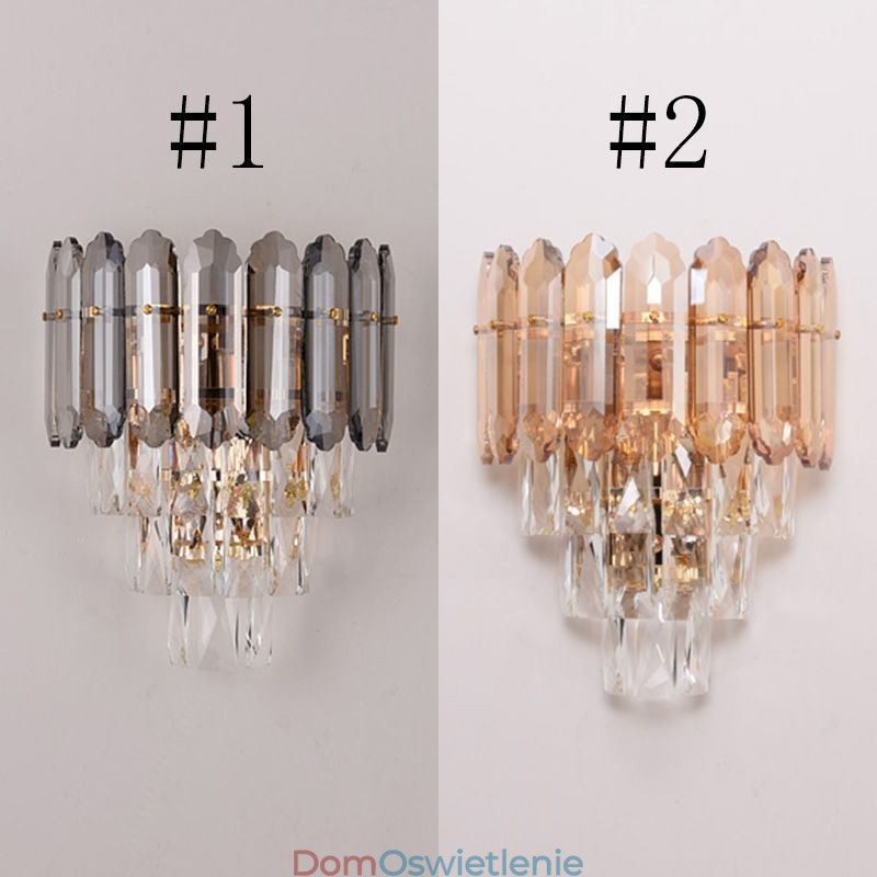 Kryształowa lampa ścienna Kinkiet Nowoczesna lampa ścienna K9 Crystal