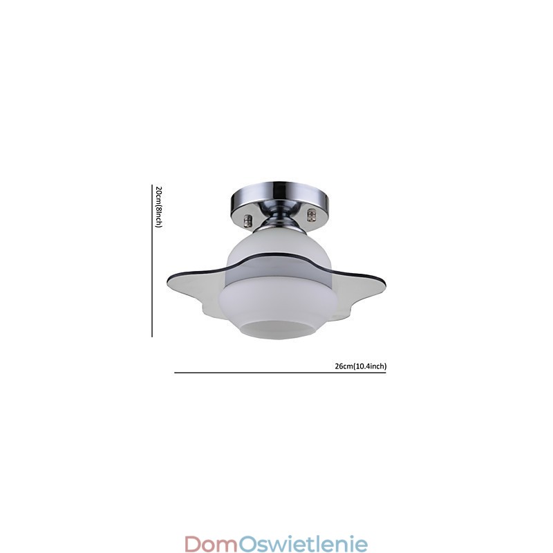Nowoczesna lampa sufitowa montowana na płasko 1 światło współczesne metalowe