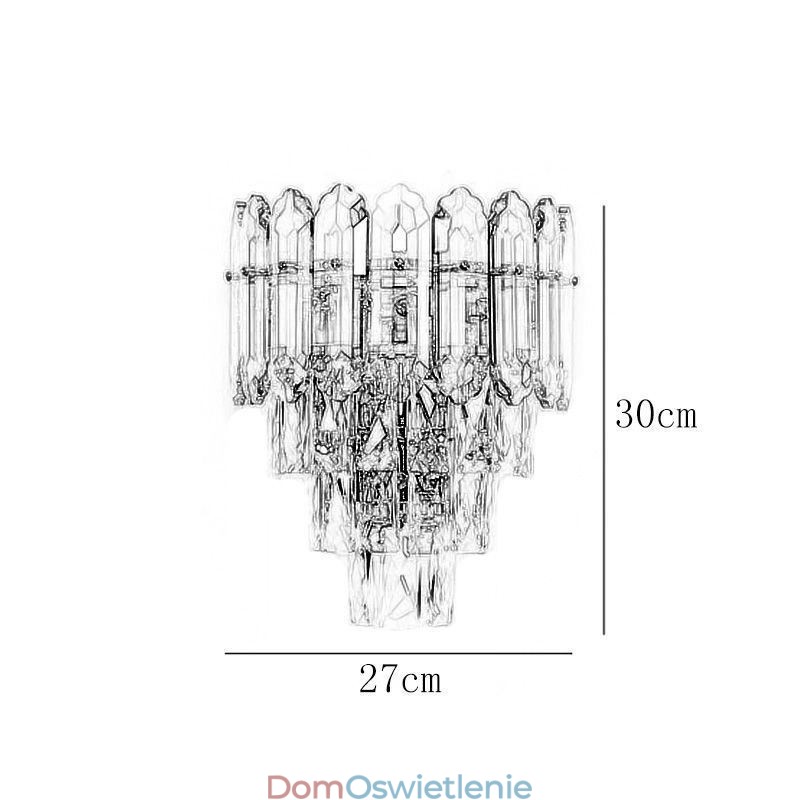 Kryształowa lampa ścienna Kinkiet Nowoczesna lampa ścienna K9 Crystal