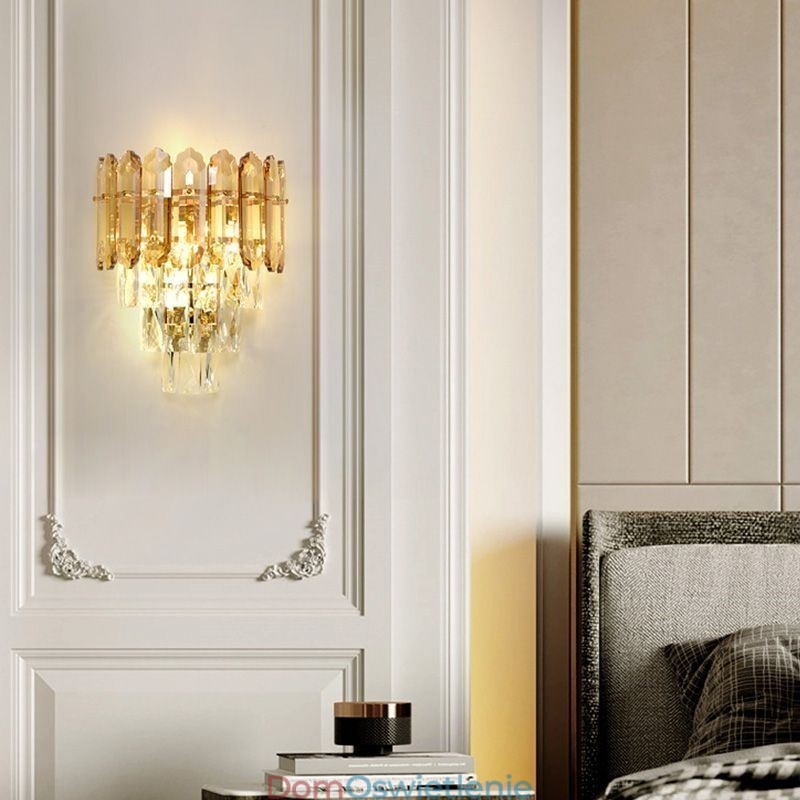 Kryształowa lampa ścienna Kinkiet Nowoczesna lampa ścienna K9 Crystal