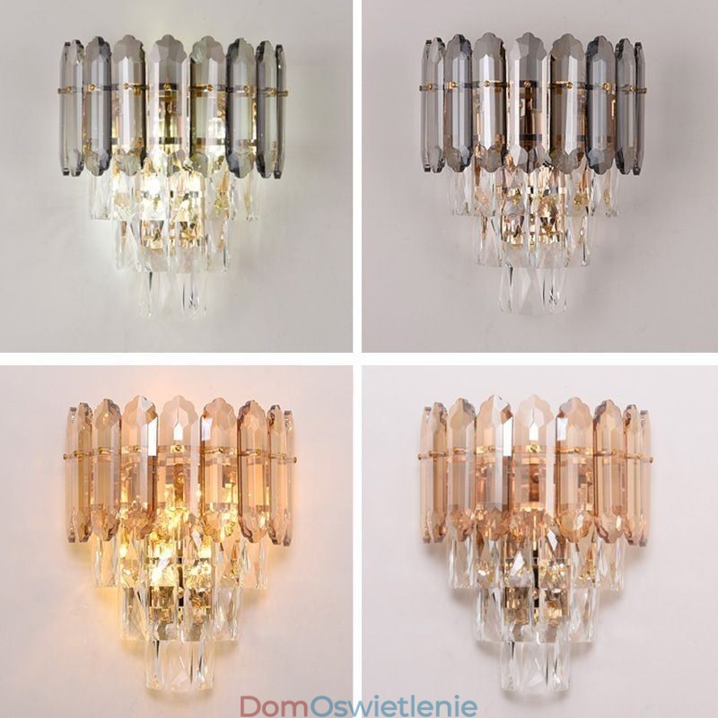 Kryształowa lampa ścienna Kinkiet Nowoczesna lampa ścienna K9 Crystal