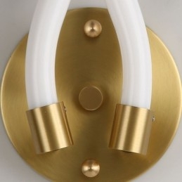 Nowoczesna lampa ścienna Kreatywność Kinkiet Kinkiet Miedziany Owczy Róg 2 Światła