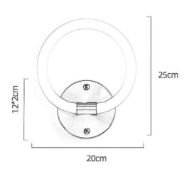 Nowoczesne oprawy ścienne, okrągłe kinkiety ścienne, trójkolorowe, ściemniające