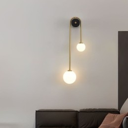 Lampa ścienna Globe Glass Wall Sconce Lighting Nowoczesna lampa ścienna z mosiądzu