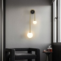 Lampa ścienna Globe Glass Wall Sconce Lighting Nowoczesna lampa ścienna z mosiądzu