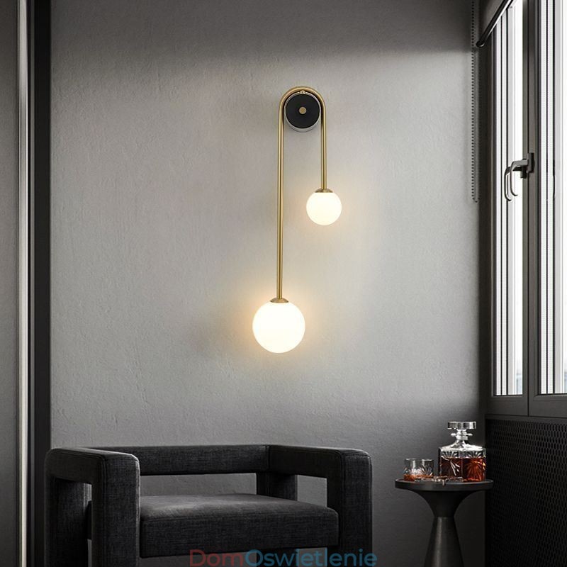 Lampa ścienna Globe Glass Wall Sconce Lighting Nowoczesna lampa ścienna z mosiądzu