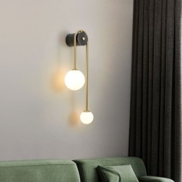 Lampa ścienna Globe Glass Wall Sconce Lighting Nowoczesna lampa ścienna z mosiądzu