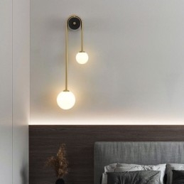Lampa ścienna Globe Glass Wall Sconce Lighting Nowoczesna lampa ścienna z mosiądzu