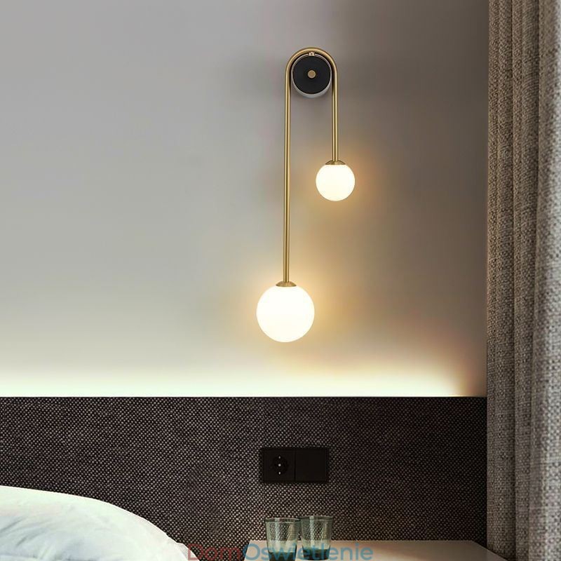 Lampa ścienna Globe Glass Wall Sconce Lighting Nowoczesna lampa ścienna z mosiądzu