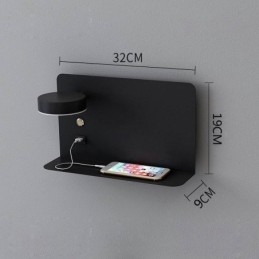 Kinkiet obrotowy z portem ładowania USB