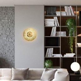 Kinkiet Nordic Brass Hollow Out Round Shape Sconce Light