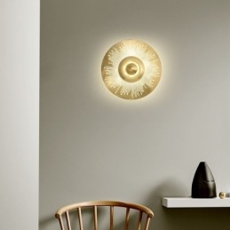 Kinkiet Nordic Brass Hollow Out Round Shape Sconce Light