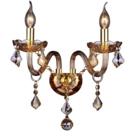 Europejska kryształowa lampa ścienna Elegancka dwupunktowa lampa ścienna na schody