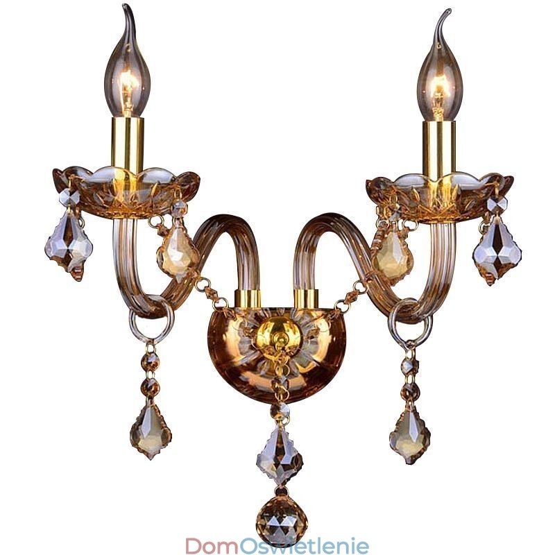 Europejska kryształowa lampa ścienna Elegancka dwupunktowa lampa ścienna na schody