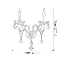 Europejska kryształowa lampa ścienna Elegancka dwupunktowa lampa ścienna na schody
