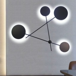 Nowoczesna lampa ścienna w kształcie geometrycznym, oprawa żelazna