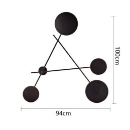 Nowoczesna lampa ścienna w kształcie geometrycznym, oprawa żelazna