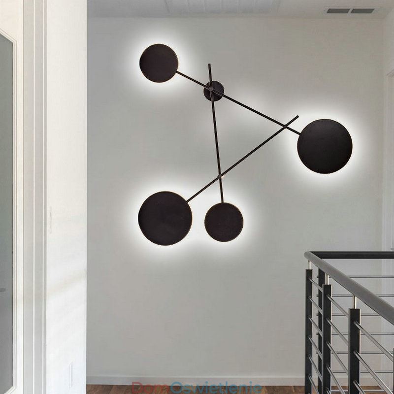Nowoczesna lampa ścienna w kształcie geometrycznym, oprawa żelazna