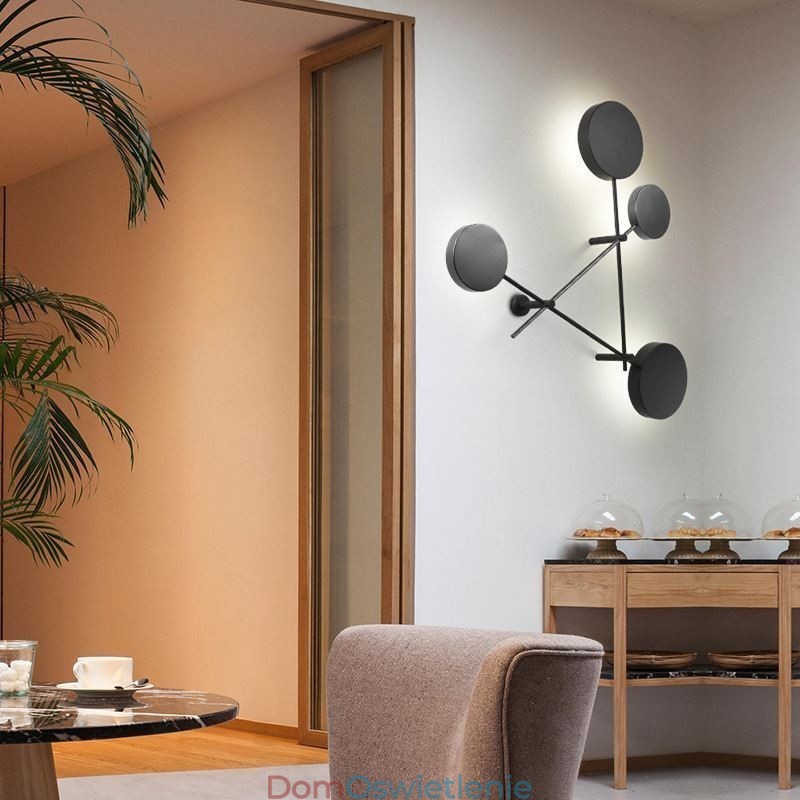 Nowoczesna lampa ścienna w kształcie geometrycznym, oprawa żelazna