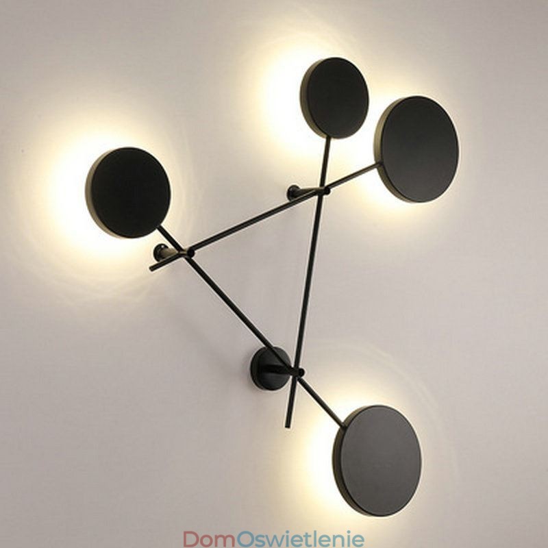 Nowoczesna lampa ścienna w kształcie geometrycznym, oprawa żelazna