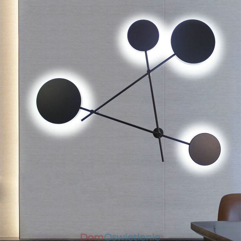Nowoczesna lampa ścienna w kształcie geometrycznym, oprawa żelazna