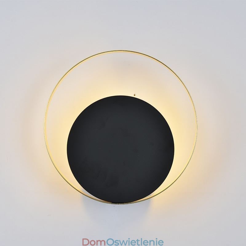 Nowoczesny styl kinkiet czarny okrągły kinkiet kreatywny lampka nocna oświetlenie